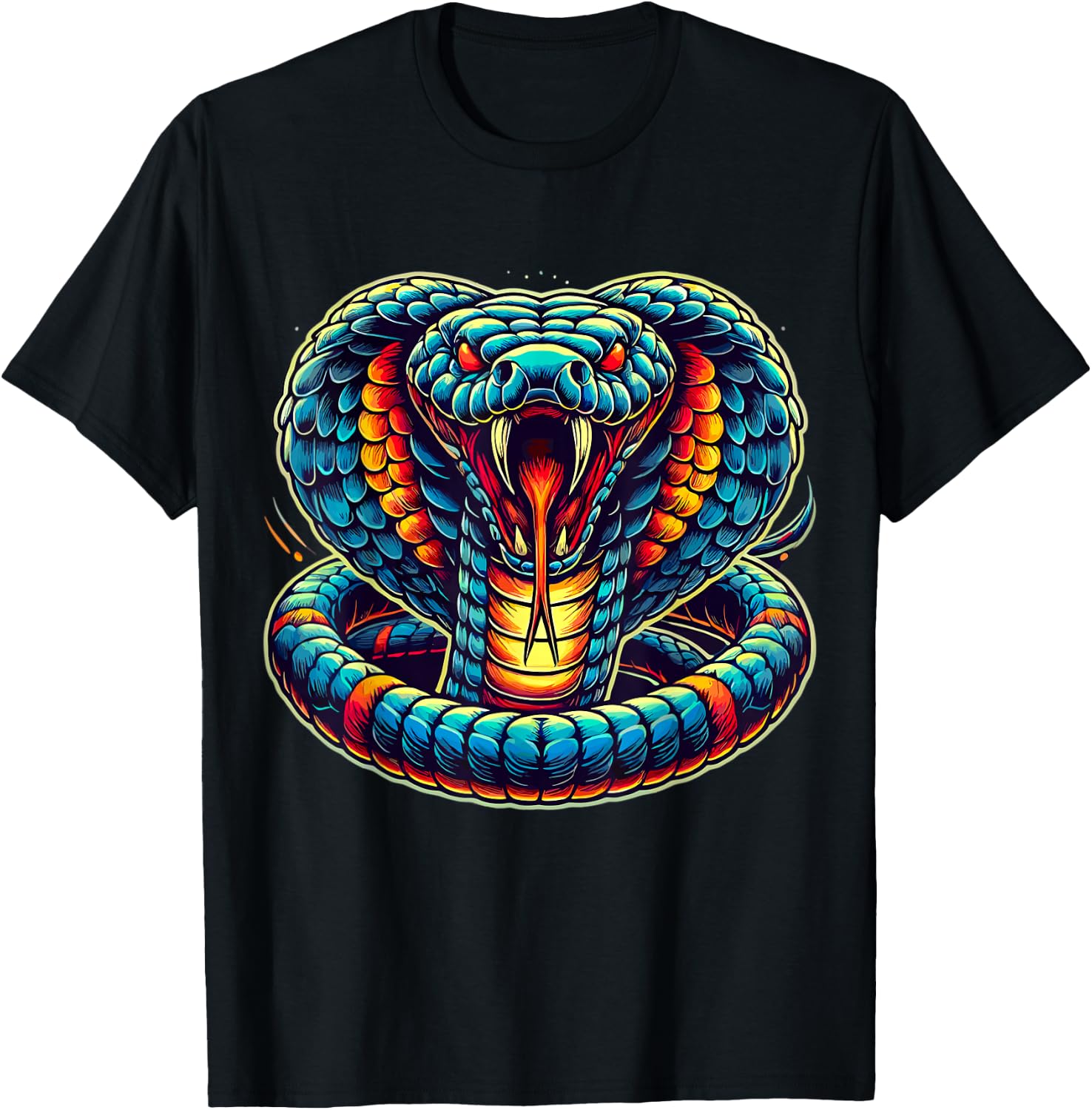 King Cobra Snake T-Shirt - T-Shirt | Black