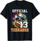 Official Teenager 13th Birthday Football 13 Years Old T-Shirt - T-Shirt | Black