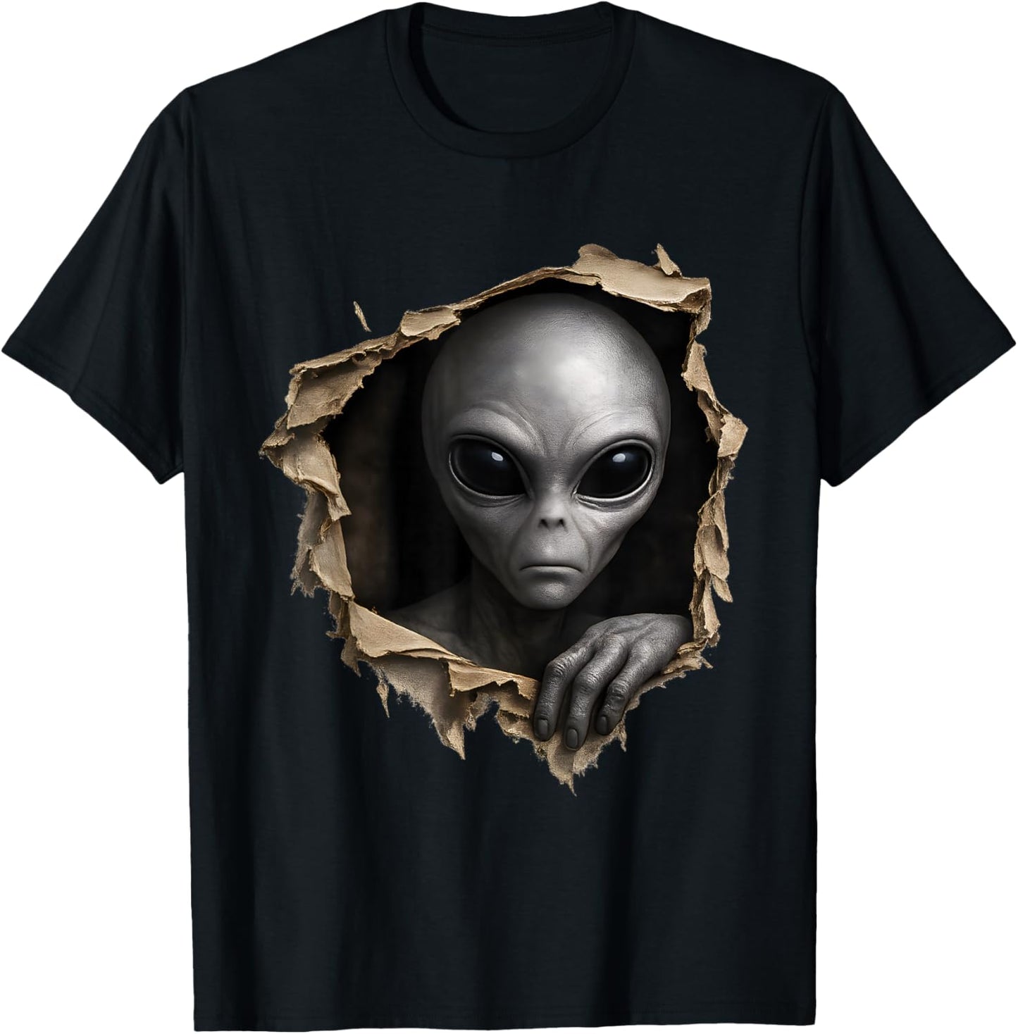 Alien UFO Extraterrestrial Funny Alien Lover 3D Graphic T-Shirt - T-Shirt | Black