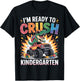 I'm Ready To Crush Kindergarten Monster Truck Dinosaur Boys T-Shirt - T-Shirt | Black