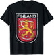 Scandinavia Helsinki & Finland Gifts Finland Western Black Small Short Sleeve Classic Fit Lightweight Lace Embellishment T-Shirt - T-Shirt | Black