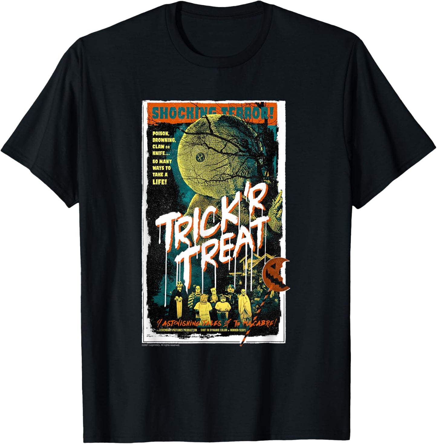 Trick ‘R Treat – Tales of The Macabre Retro Poster T-Shirt - T-Shirt | Black