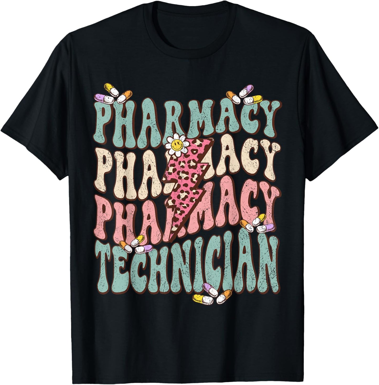 Pharmacy Technician CPHT School Pharmacist Tech Assistant T-Shirt - T-Shirt | Black