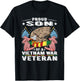 Proud Son Of A Vietnam War Veteran Military Vet's Child Gift T-Shirt - T-Shirt | Black