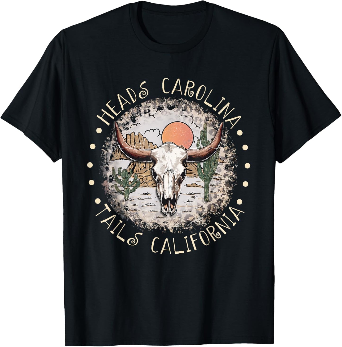 Heads Carolina Tails California 90's Deserts Custome T-Shirt - T-Shirt | Black