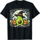 Avocado Witch Halloween T-Shirt - T-Shirt | Black