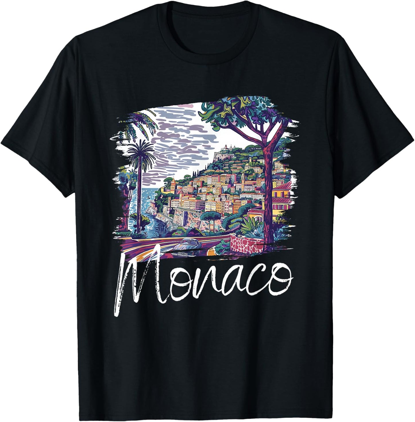 Monaco Souvenir / Monaco T-Shirt - T-Shirt | Black