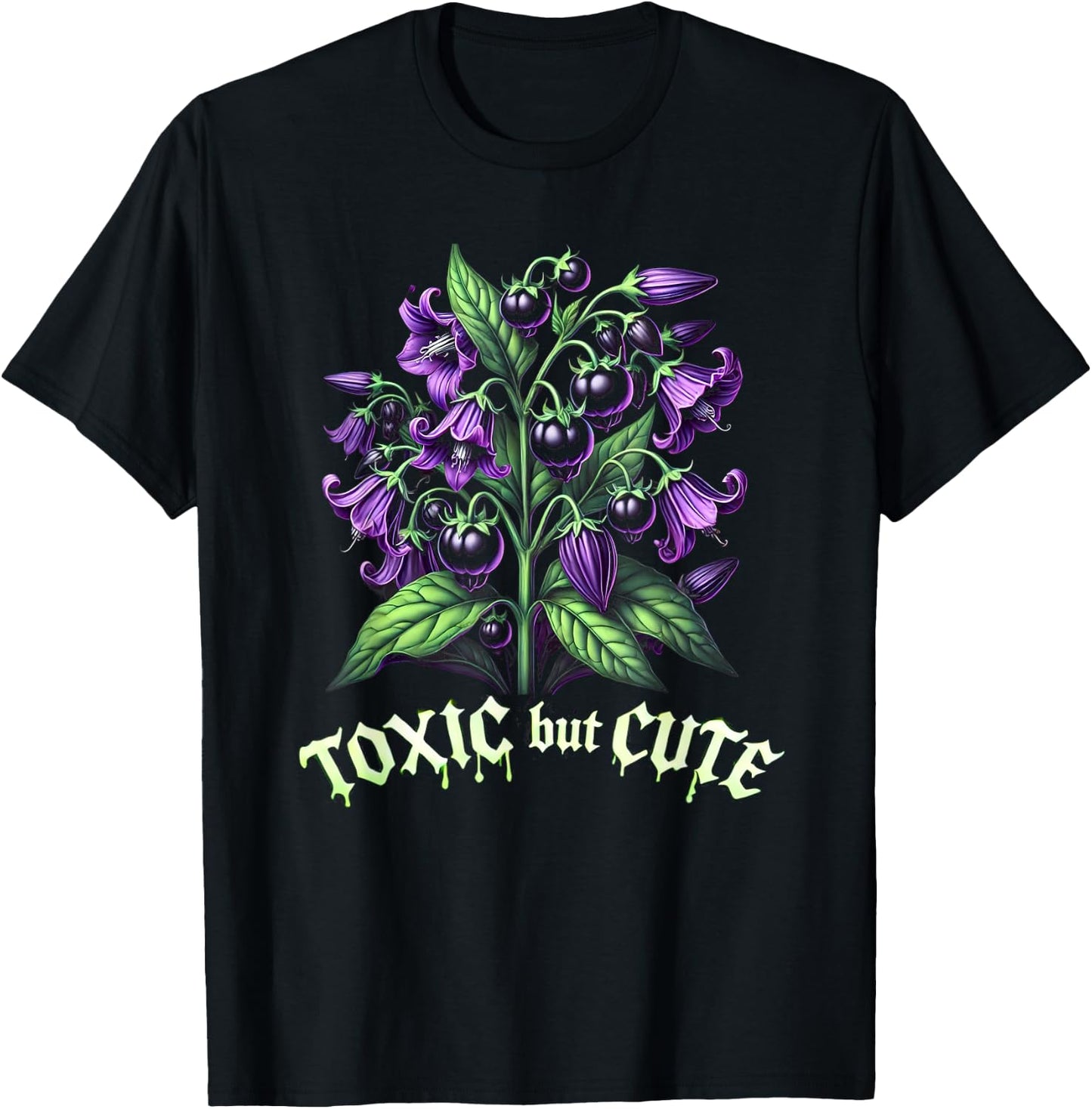 Toxic But Cute Funny Plant T-Shirt - T-Shirt | Black