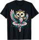 Ballerina Owl Dancing T-Shirt - T-Shirt | Black
