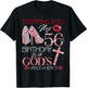 Stepping into my 56th birthday with gods grace and mercy T-Shirt - T-Shirt | Black