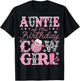 Auntie Of The Birthday CowGirl Rodeo Auntie Bday Party T-Shirt - T-Shirt | Black