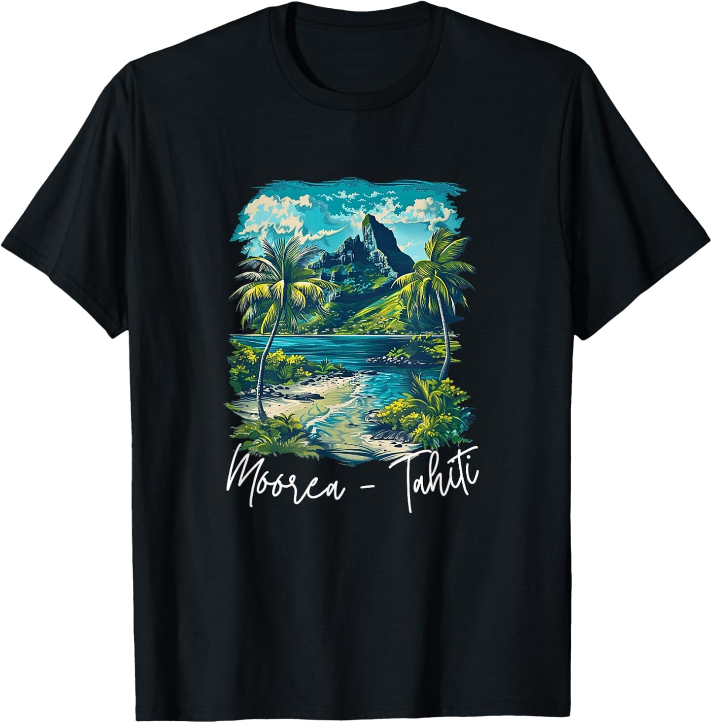 French Polynesia Moorea Tahiti T-Shirt - T-Shirt | Black