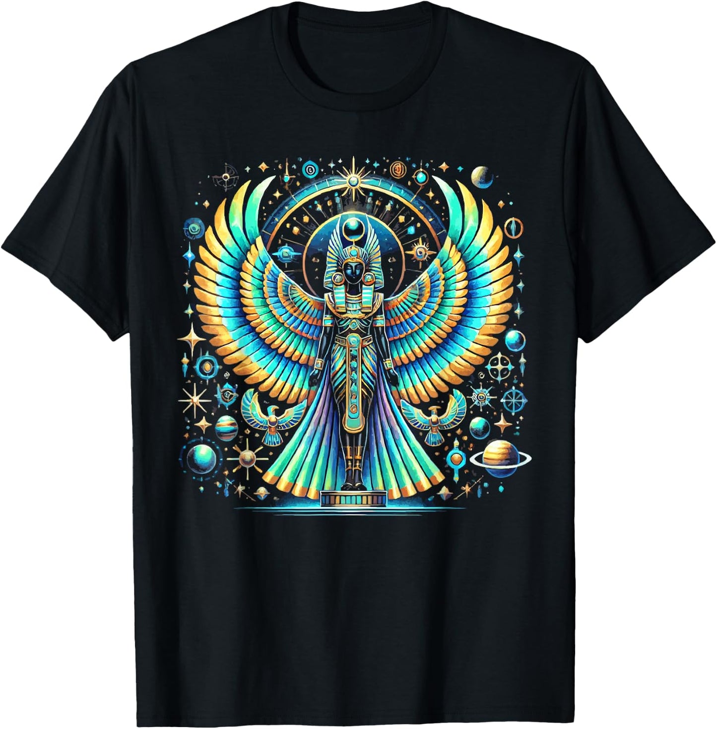 Thoth Egyptian God Egyptian Mythology Pyramid Ancient Egypt T-Shirt - T-Shirt | Black