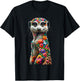 Floral Aesthetic Meerkat Lover Shirt Meerkat T-Shirt - T-Shirt | Black