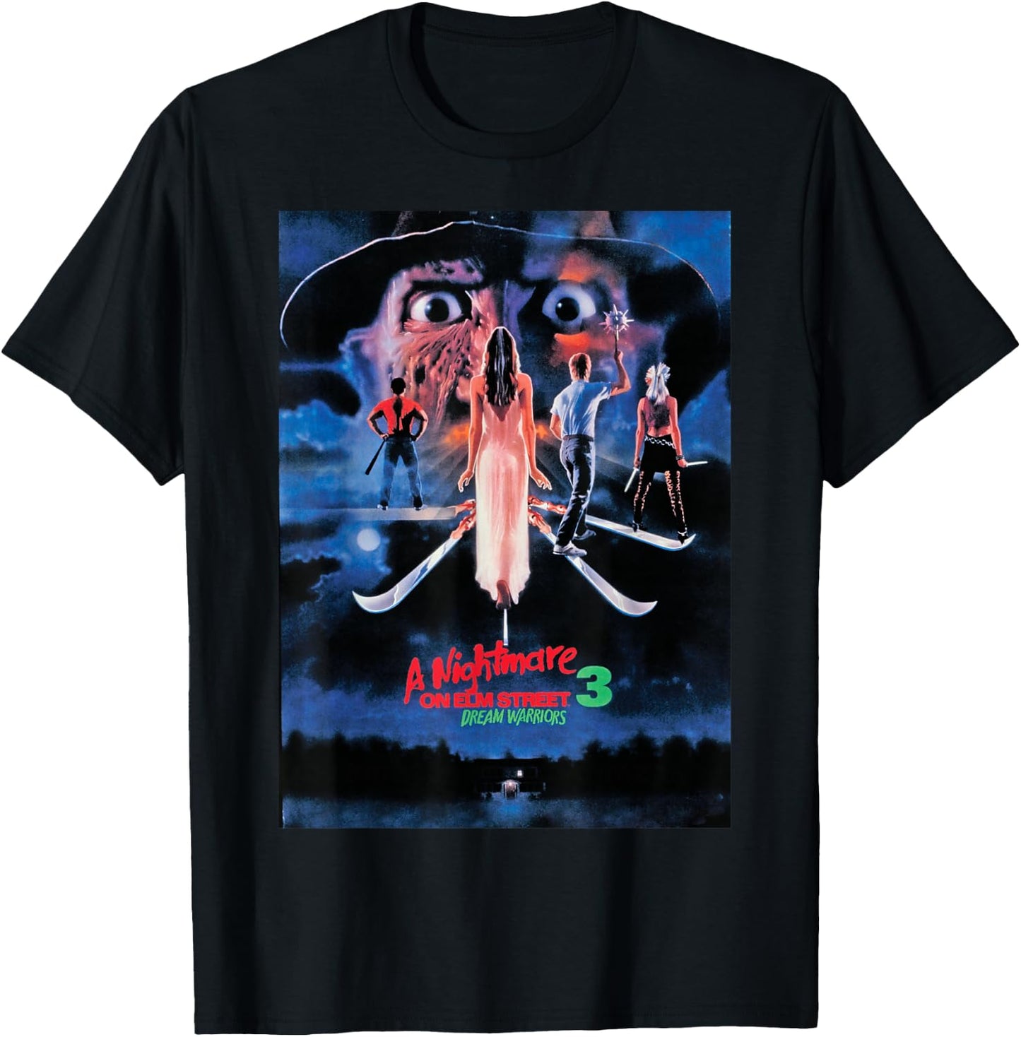 A Nightmare On Elm Street 3 Dream Warriors Poster T-Shirt - T-Shirt | Black