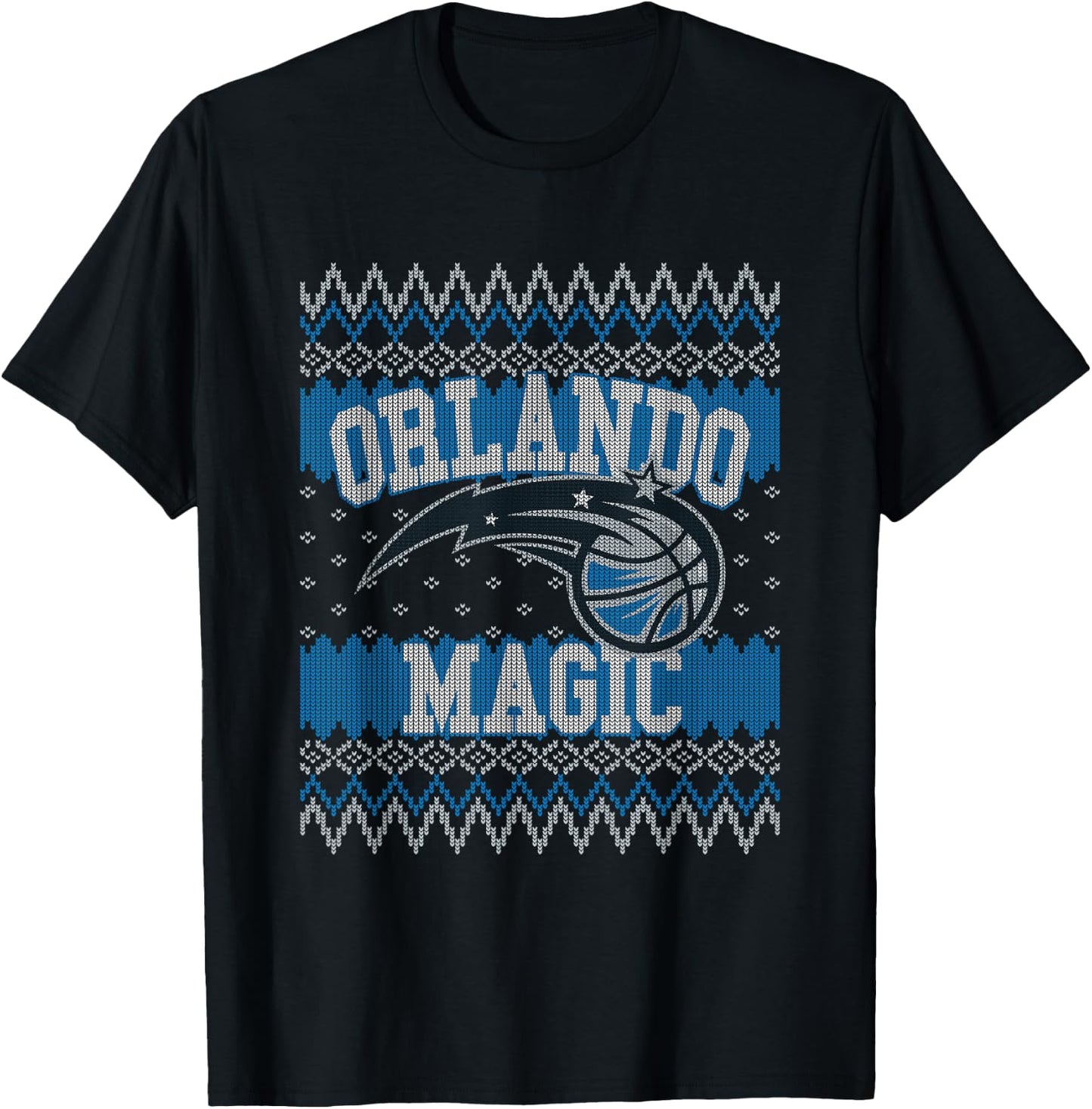 NBA Orlando Magic Ugly Christmas Sweater Style T-Shirt - T-Shirt | Black