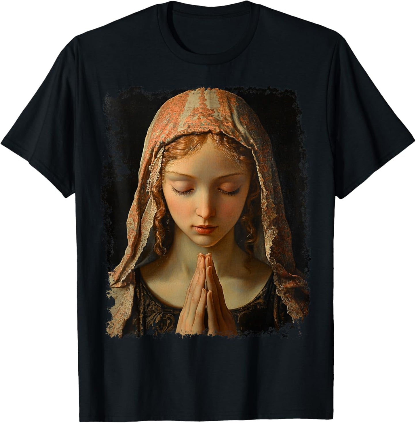 Virgin Mary Praying T-Shirt - T-Shirt | Black