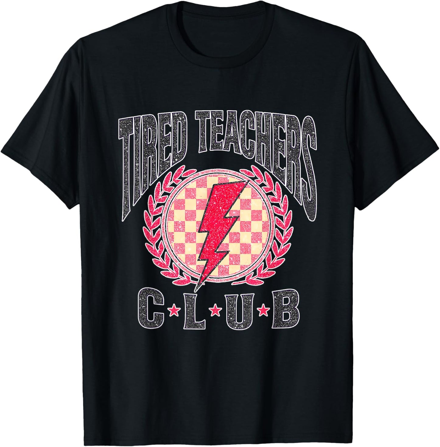 Tired Teachers Club Study Lover School Apparel T-Shirt - T-Shirt | Black