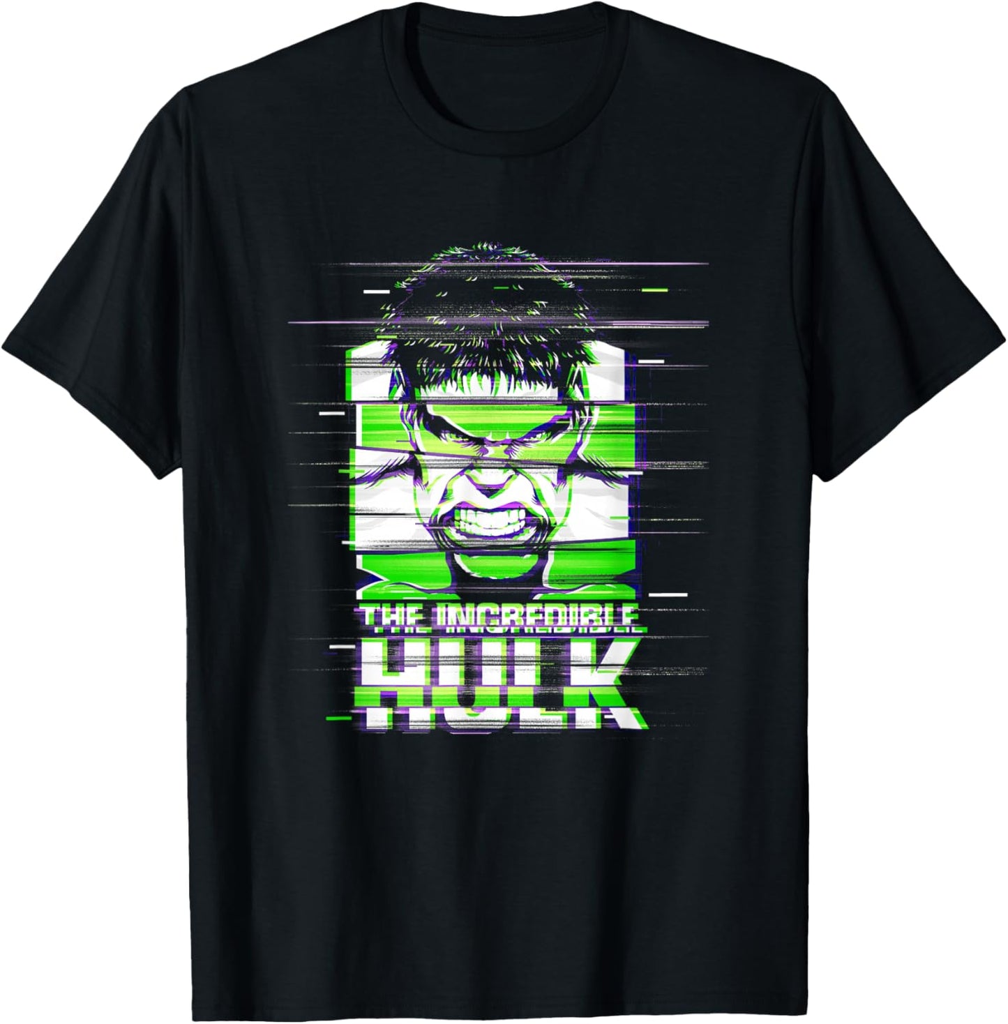Marvel The Incredible Hulk Shattered Static T-Shirt - T-Shirt | Black