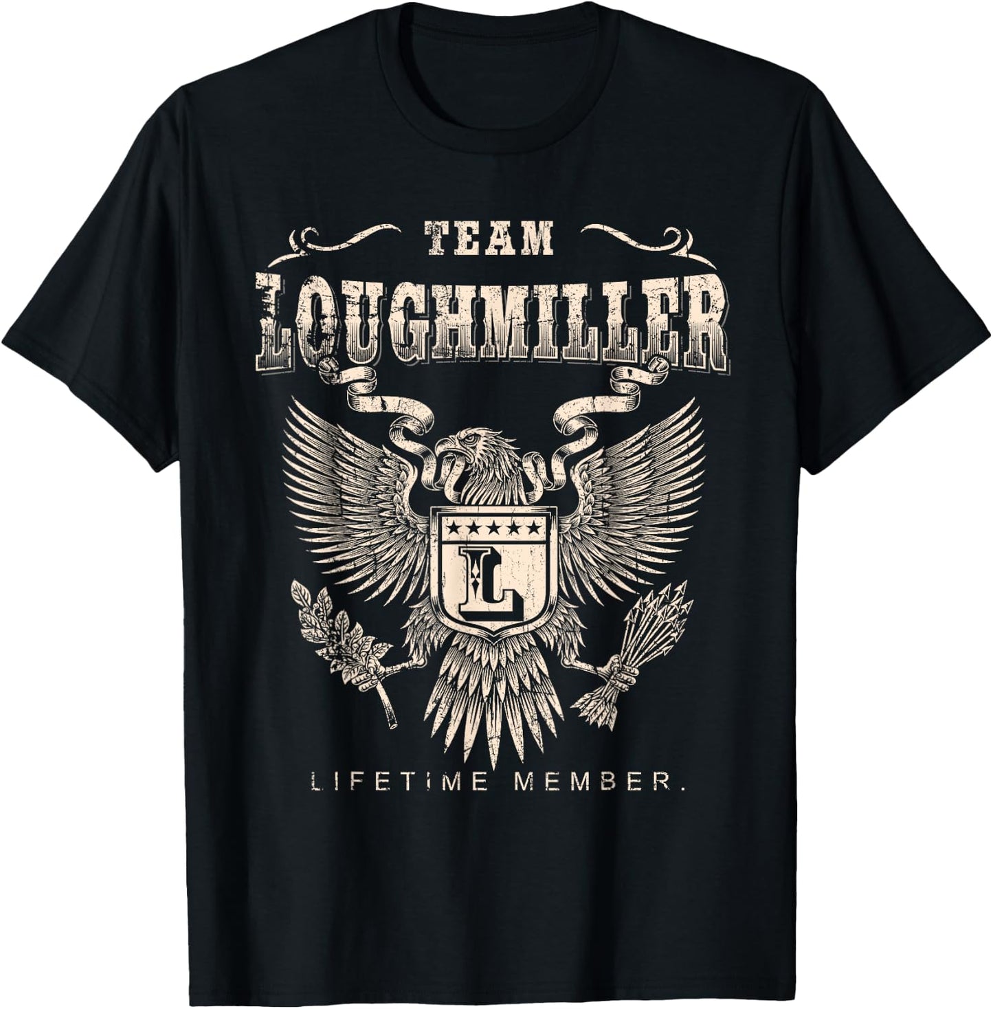 Team Loughmiller Lifetime Member - Loughmiller Name T-Shirt - T-Shirt | Black