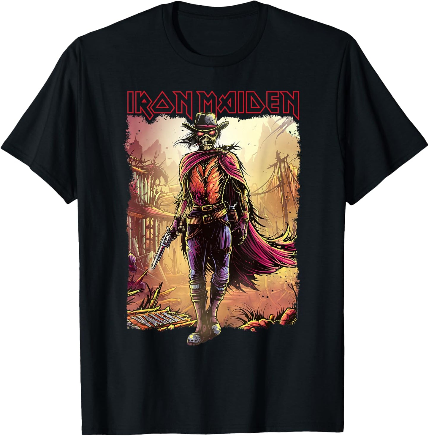 Iron Maiden - Piece of Mind Graphic Novel Stranger Navy T-Shirt - T-Shirt | Black