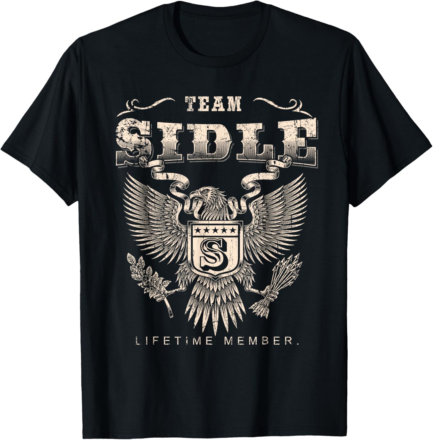 Team Sidle Lifetime Member - Sidle Name T-Shirt - T-Shirt | Black