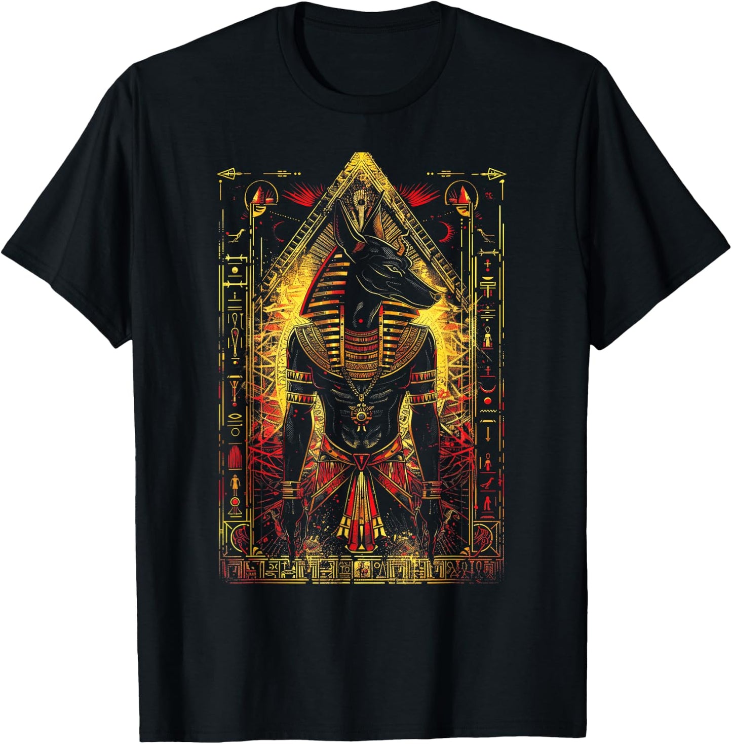 Egyptian Gods Anubis Ra Ruler Egyptian god T-Shirt - T-Shirt | Black