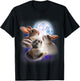 3 Bunnies Howling At The Moon Funny Rabbit Bunny Lover Kids T-Shirt - T-Shirt | Black