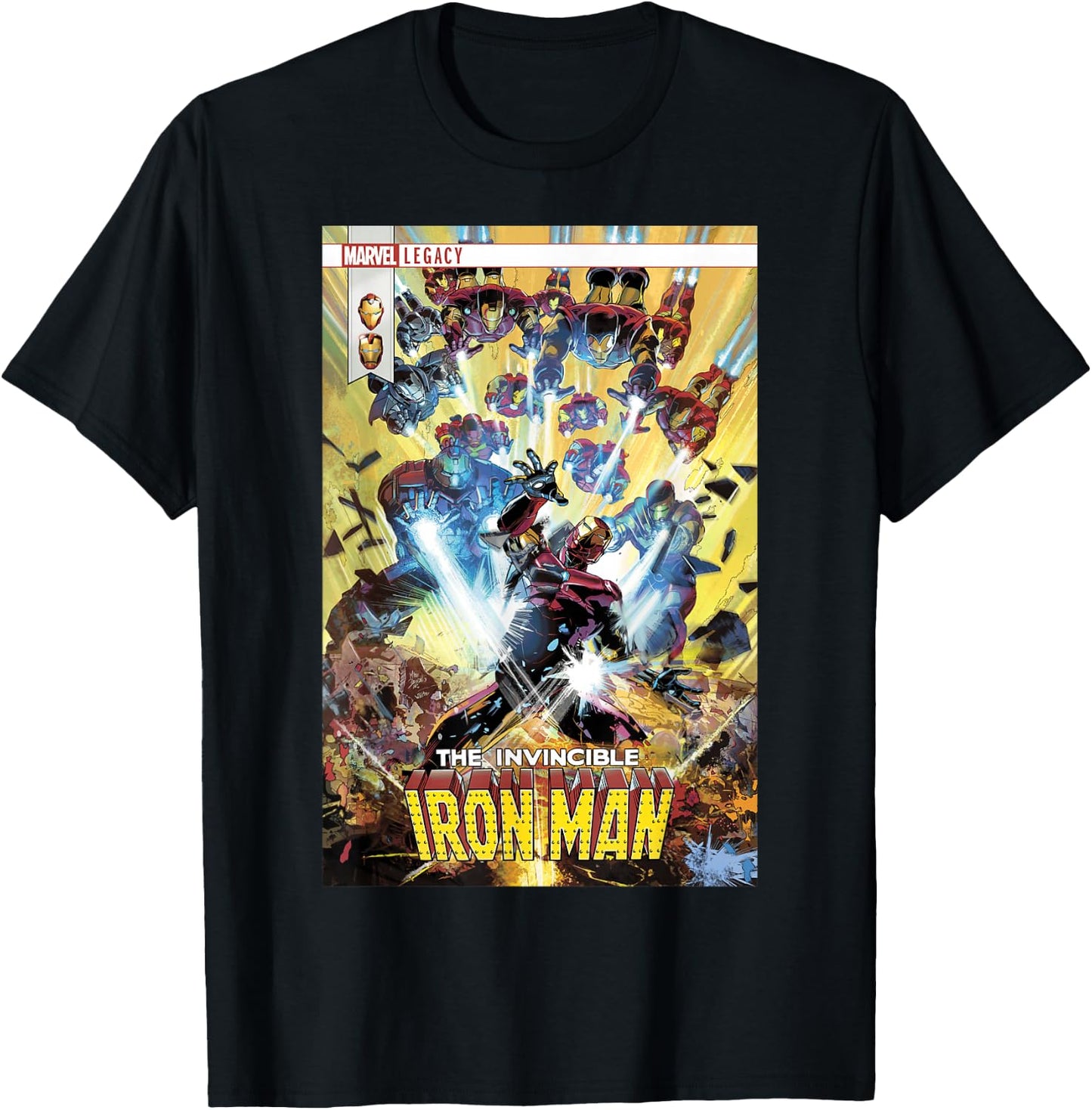 Marvel The Invincible Iron Man System Overload Comic T-Shirt - T-Shirt | Black