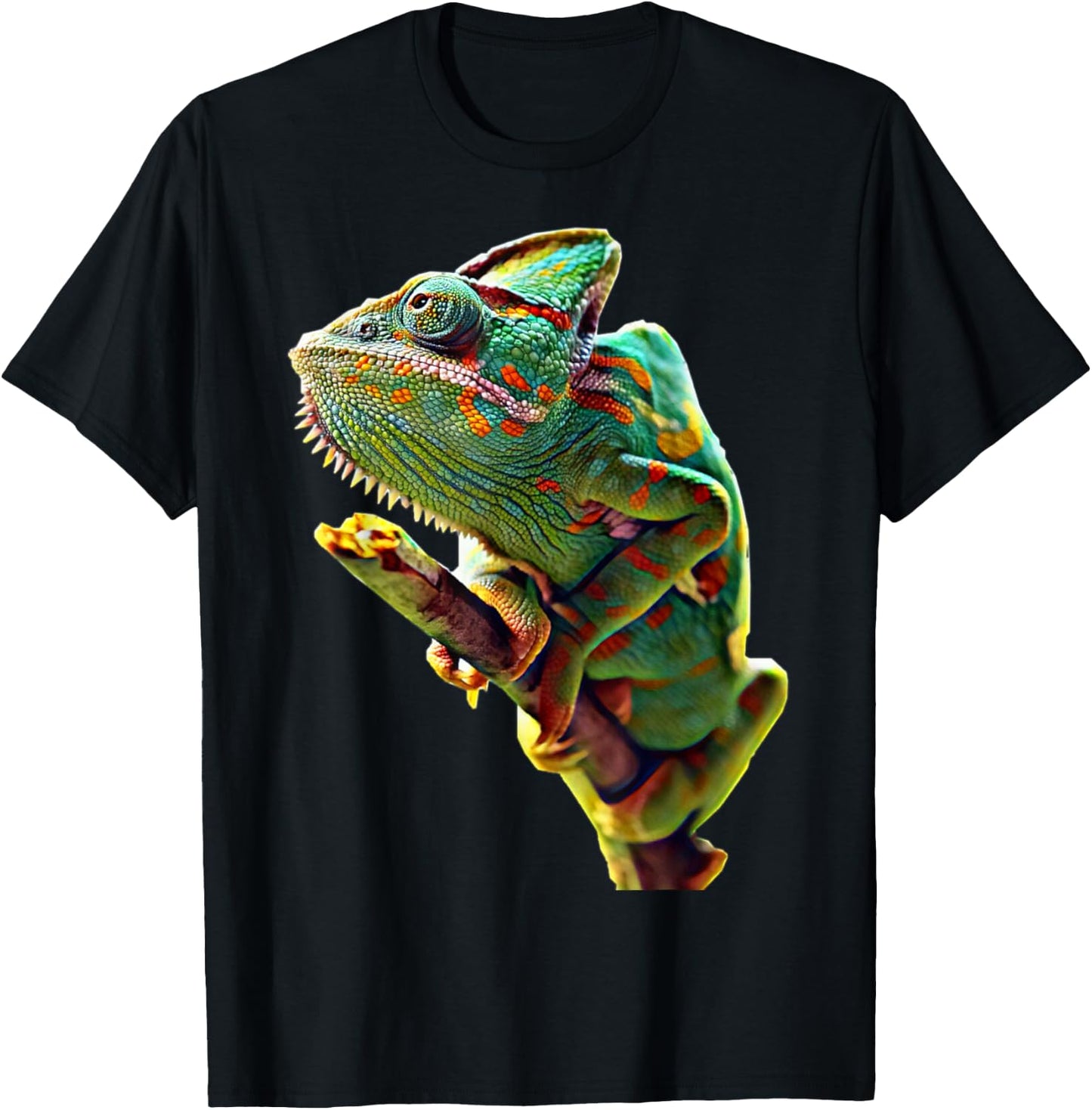 Scary Knight Clothing Veiled Chameleon Reptile Lizard T-Shirt - T-Shirt | Black