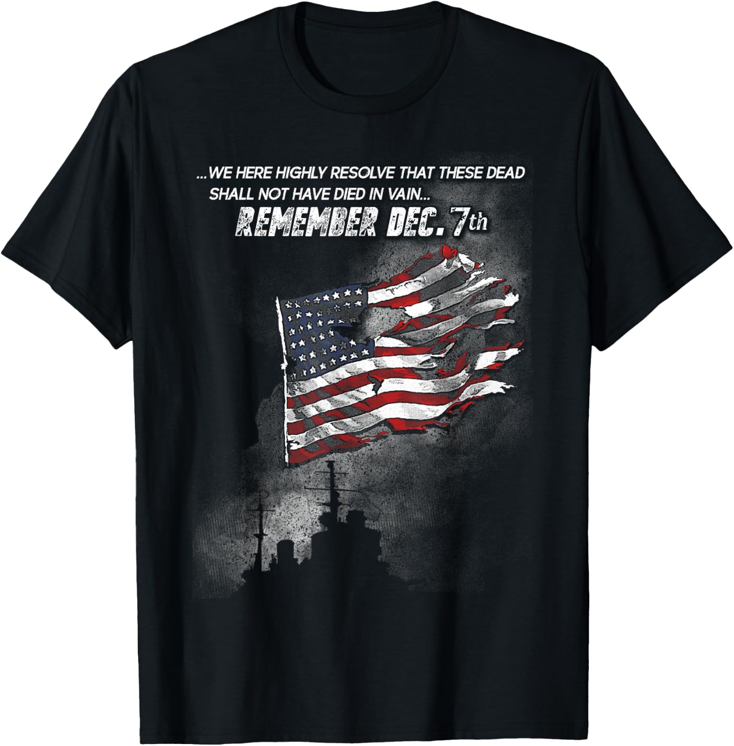 Pearl Harbor: Remember Dec. 7th T-Shirt - T-Shirt | Black