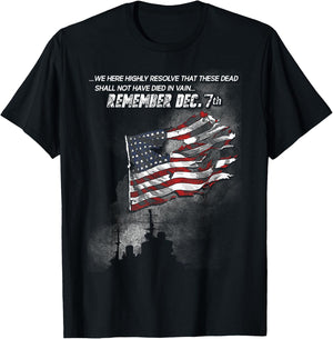 Pearl Harbor: Remember Dec. 7th T-Shirt - T-Shirt | Black