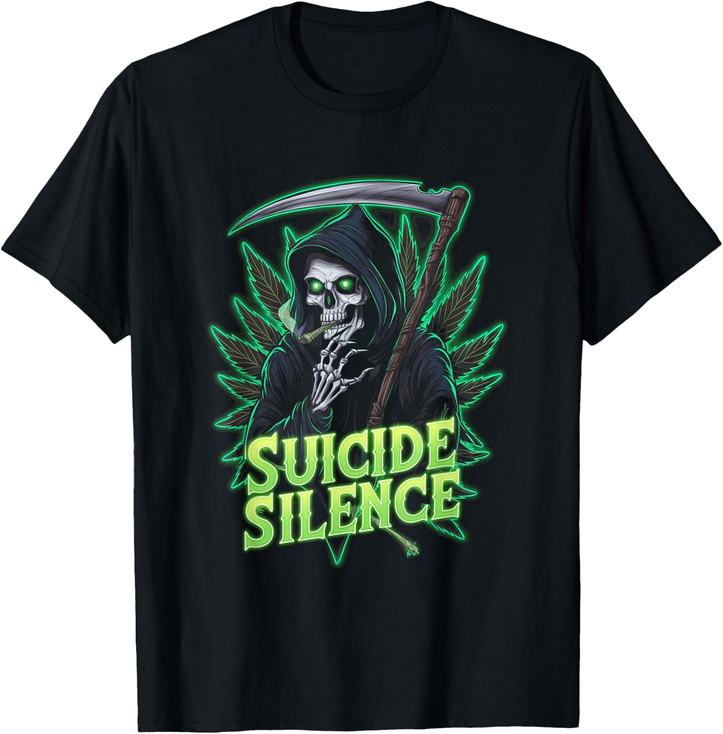 Suicide Silence Grim Reaper Occult Gothic Horror T-Shirt - T-Shirt | Black