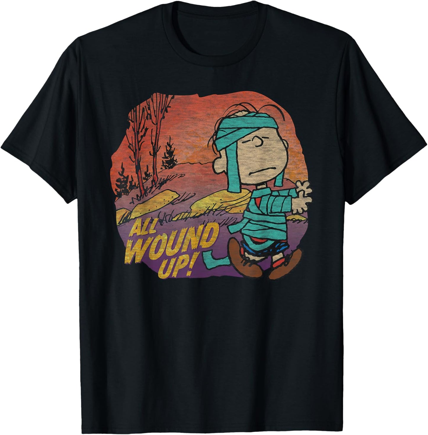 Peanuts Halloween Linus Mummy T-Shirt - T-Shirt | Black