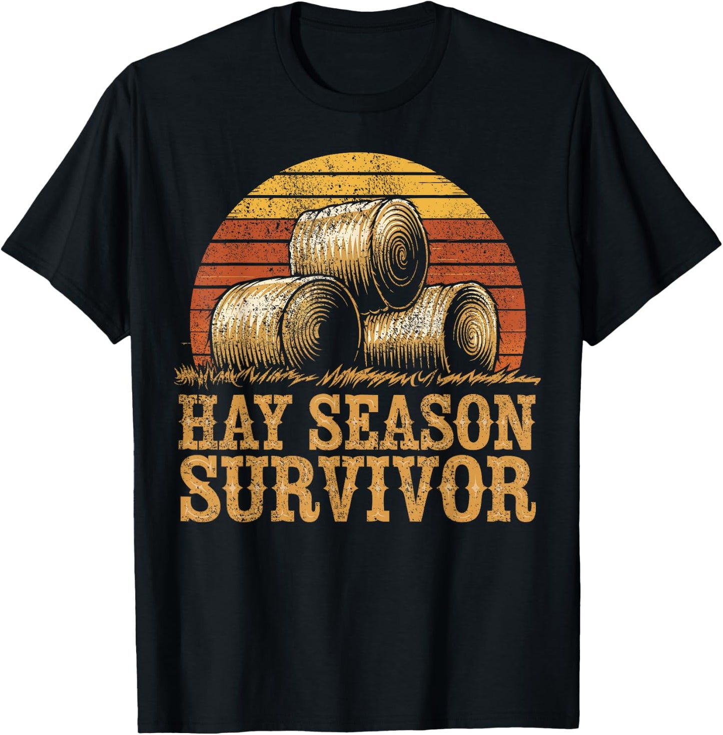 Farming Hay Season Hay Farmer T-Shirt - T-Shirt | Black