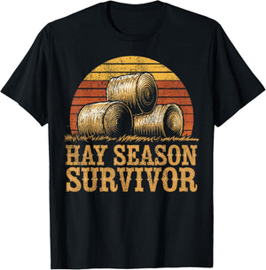 Farming Hay Season Hay Farmer T-Shirt - T-Shirt | Black