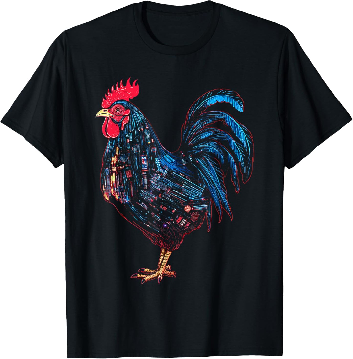 Chicken Animal Graphic Art Chicken T-Shirt - T-Shirt | Black