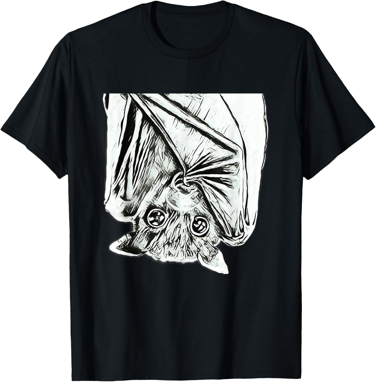 Bat Night Vampire Motif Halloween Wing flying Mammals Bats T-Shirt - T-Shirt | Black