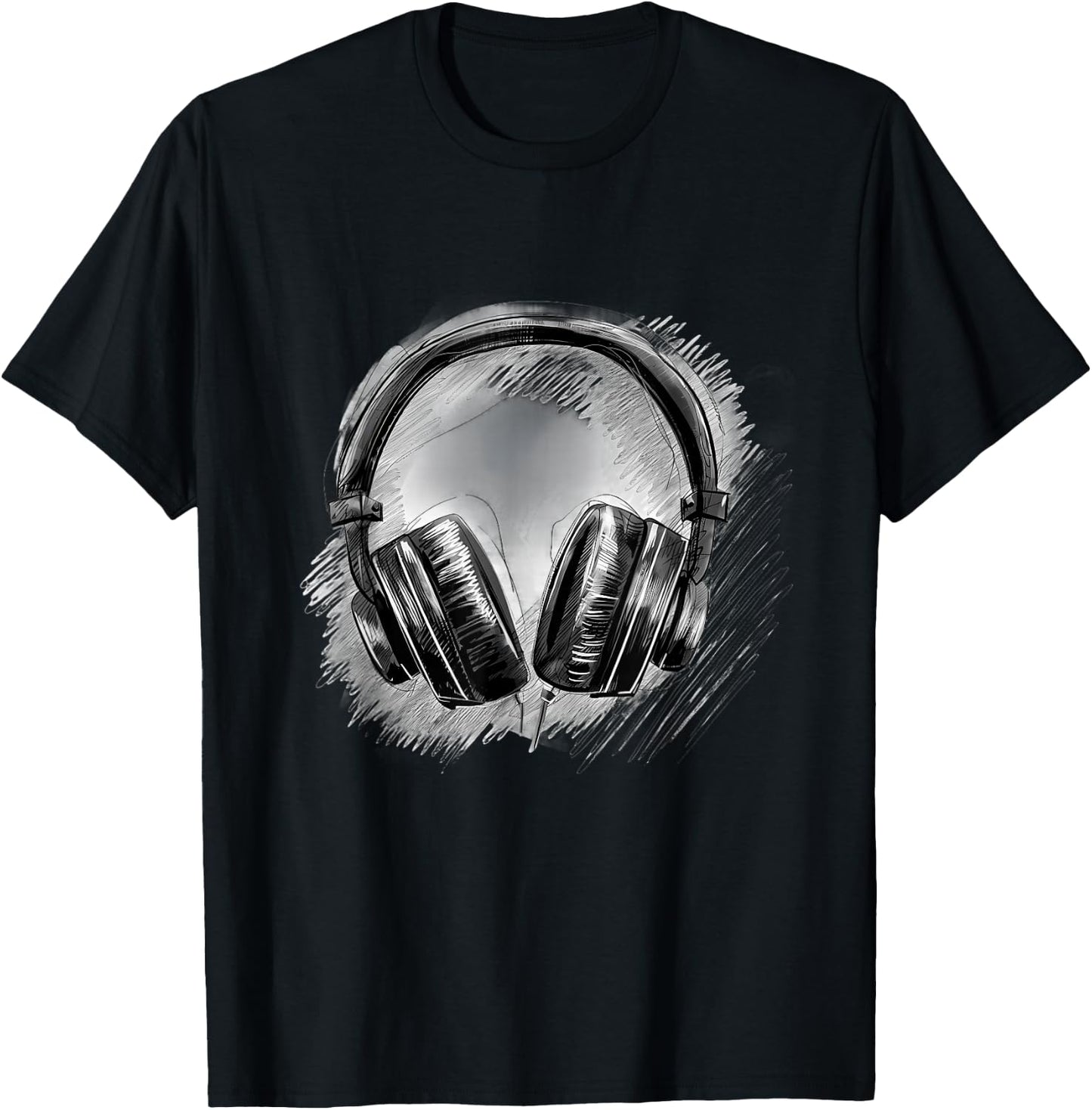 Headphones Music DJ Headphone Lover Music Headphones House T-Shirt - T-Shirt | Black