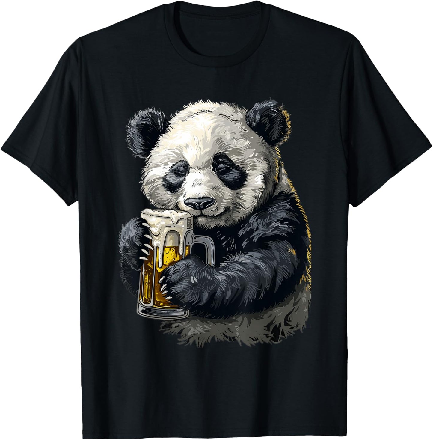 Panda Beer T-Shirt - T-Shirt | Black