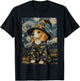 Beagle Witch Costume Painting Starry Night Dog T-Shirt - T-Shirt | Black
