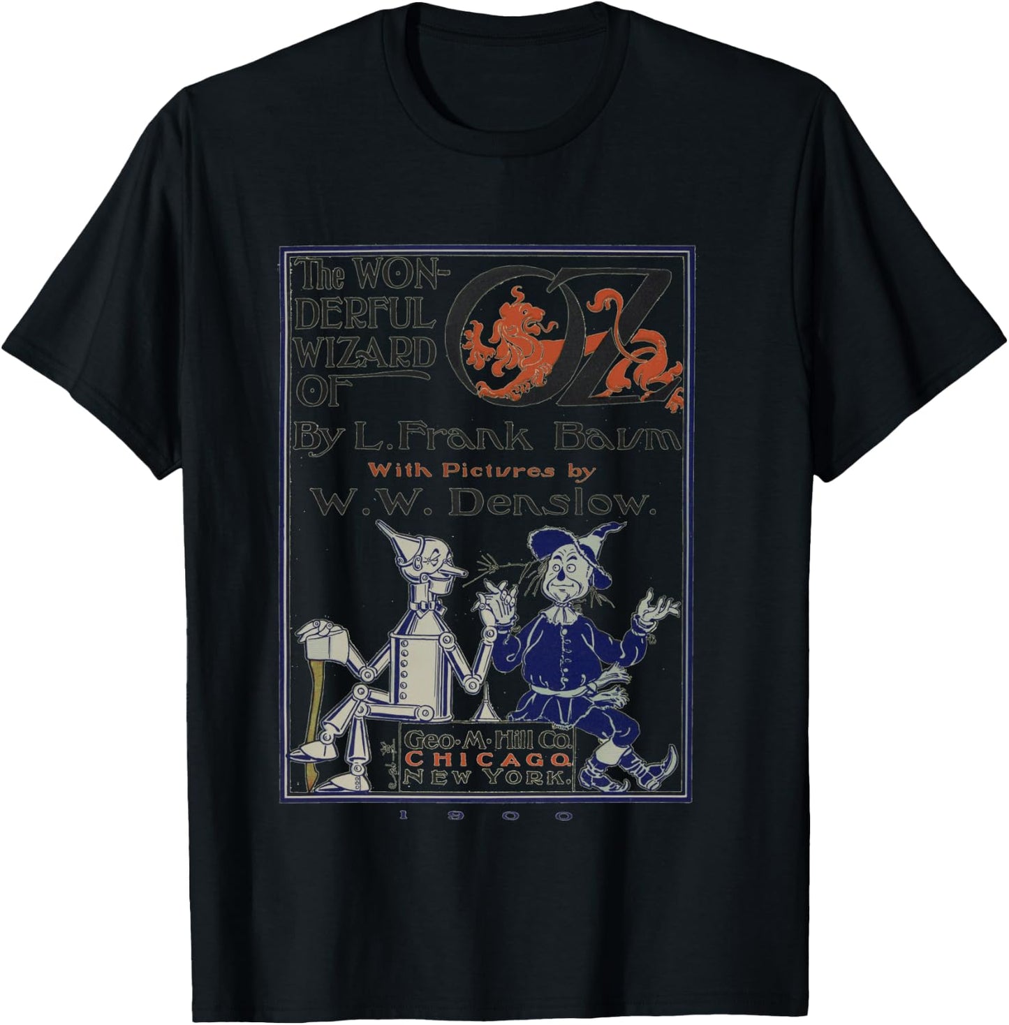 Scarecrow & Tin-Man Shirt The Wizard Of OZ -OZ Book T-Shirt - T-Shirt | Black