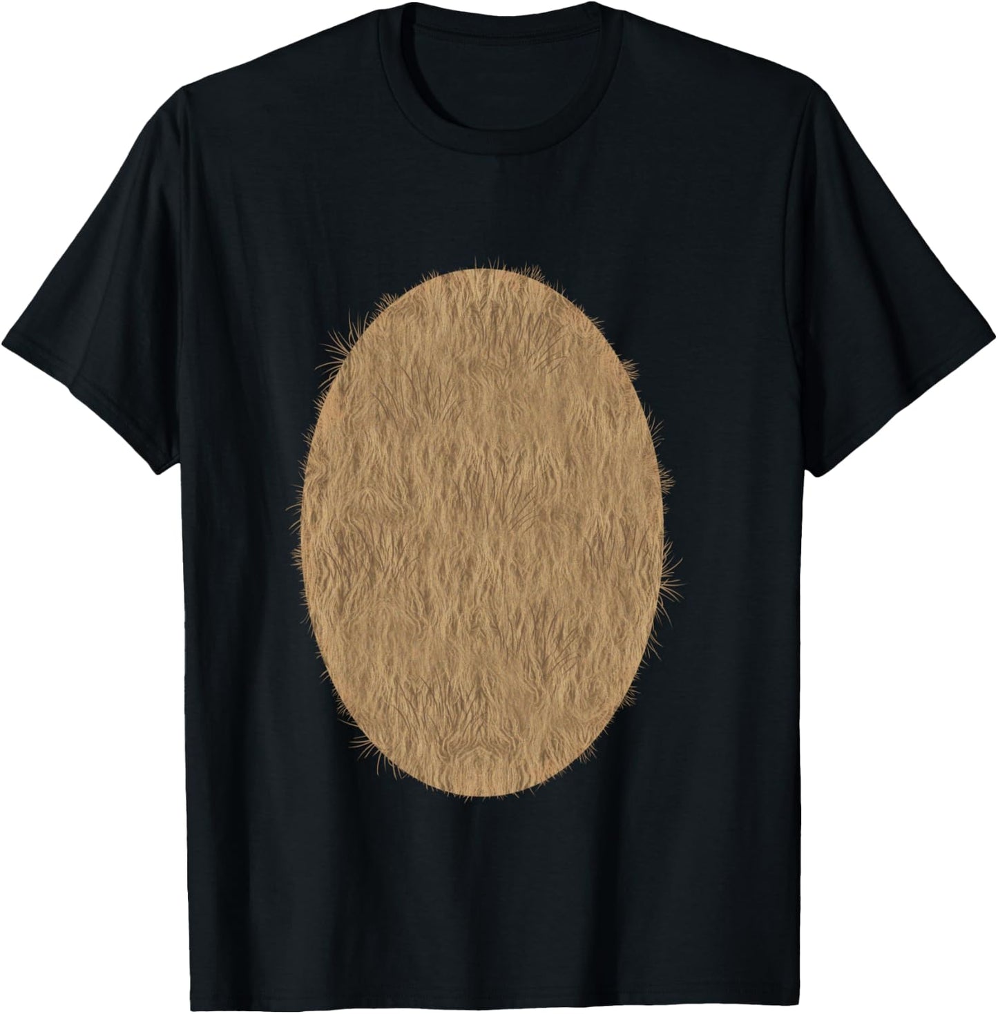 Deer Bear Fuzzy Hairy Belly Costume T-Shirt - T-Shirt | Black