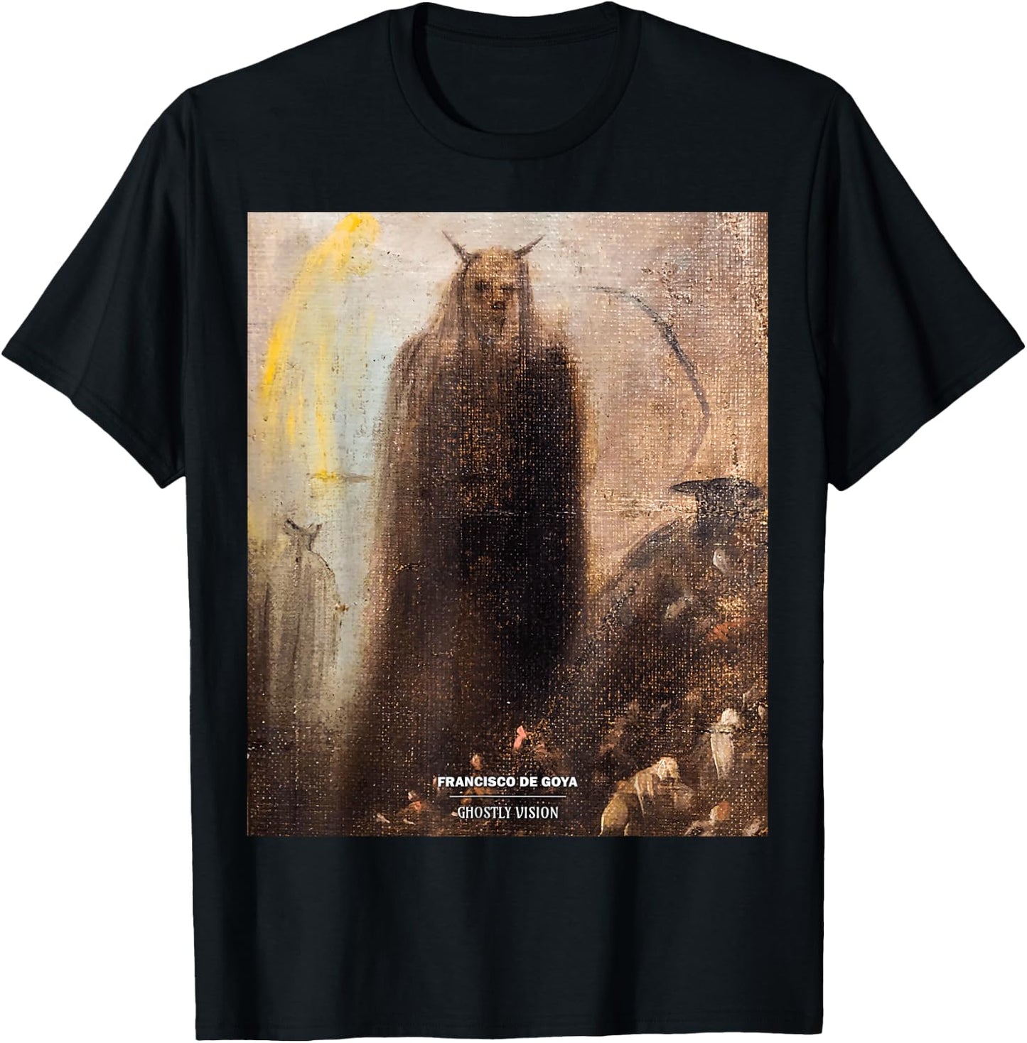 Ghostly Vision - Francisco Goya Horror Painting Art T-Shirt - T-Shirt | Black