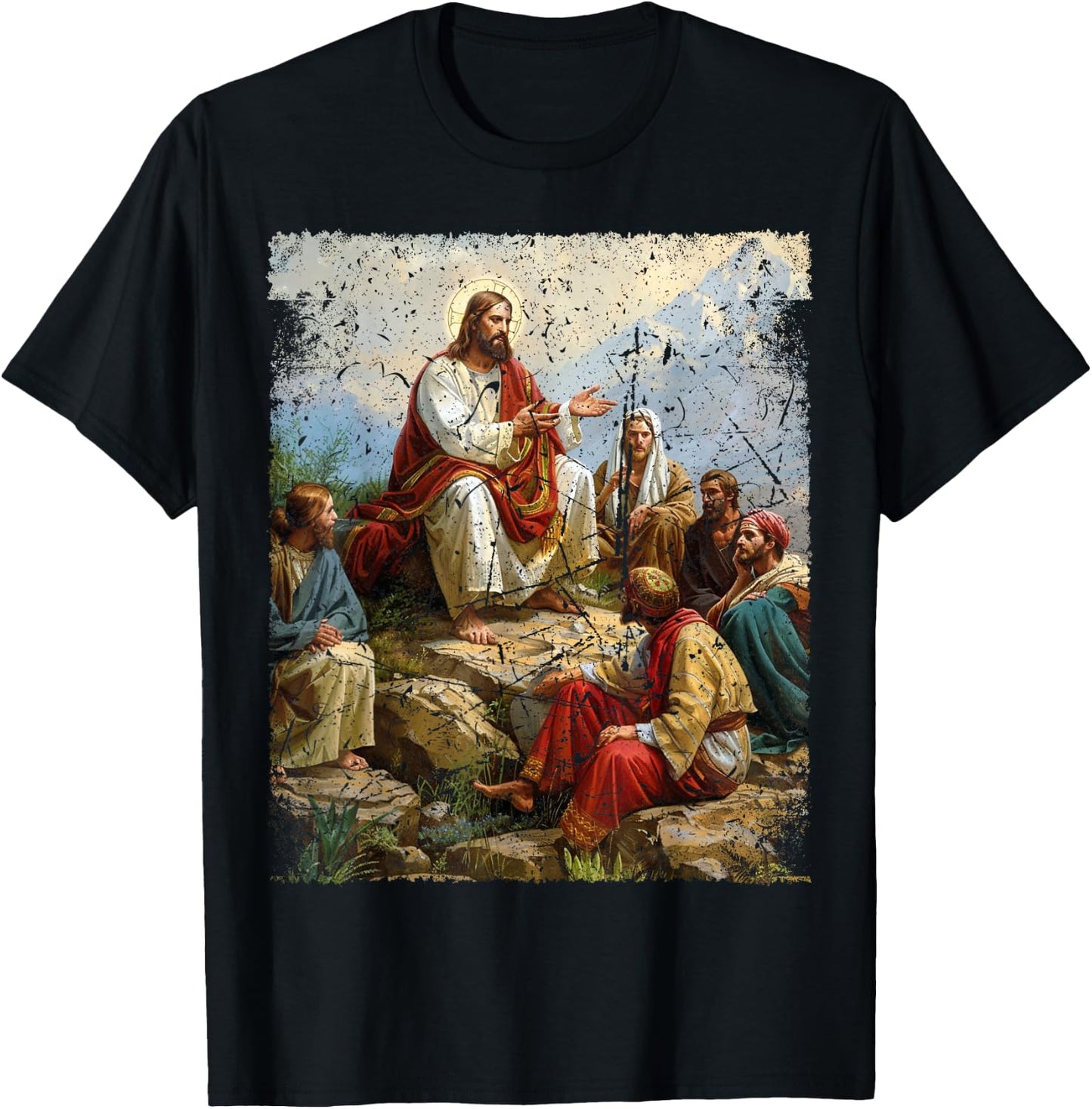Apostle Disciple Jesus Christ Sermon on the Mount T-Shirt - T-Shirt | Black