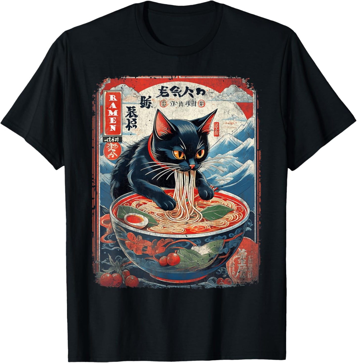 Cool Anime Gifts Japanese Anime Shirts for Cat Lover T-Shirt - T-Shirt | Black