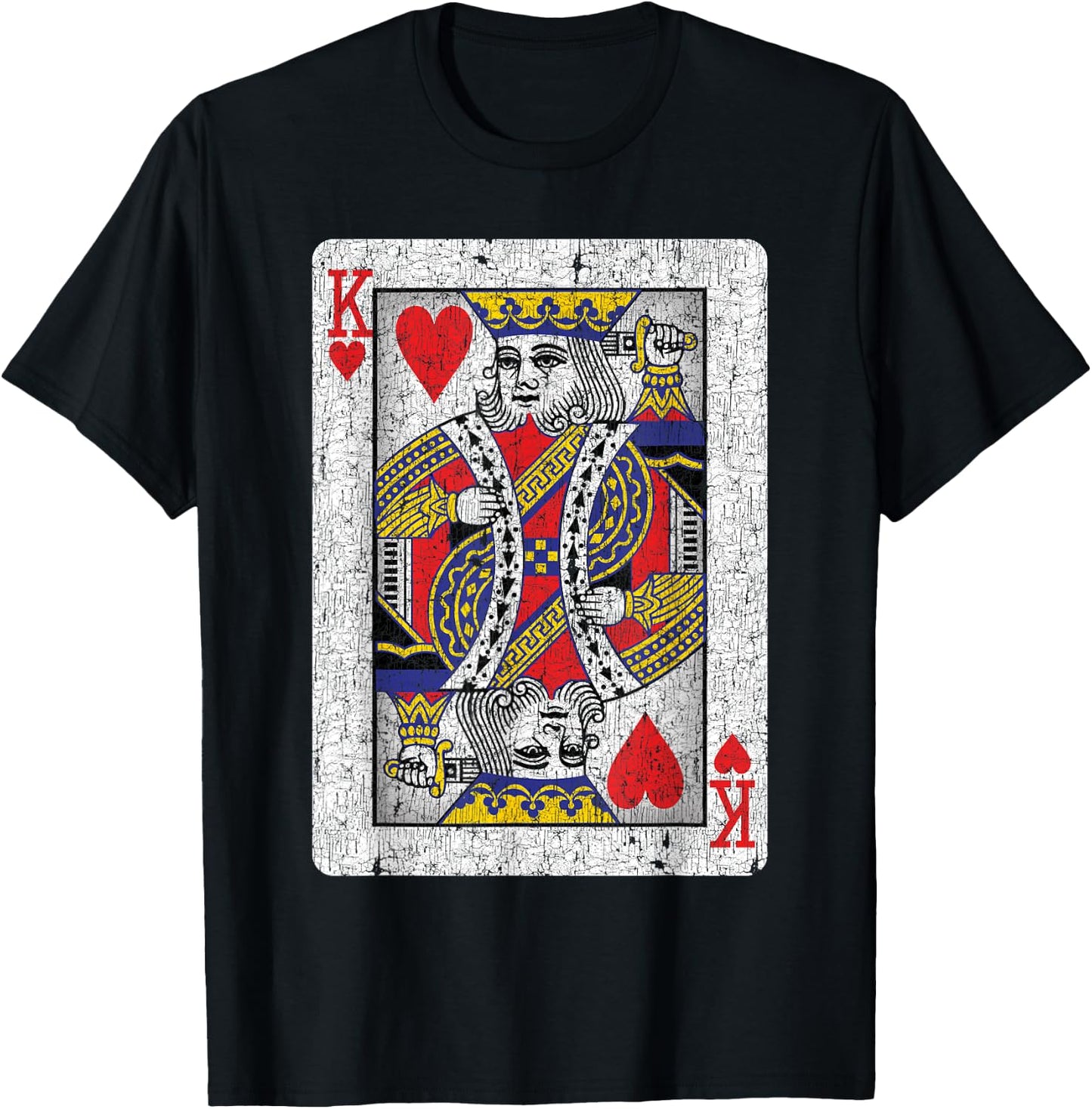 King of Hearts Card - Poker, Bridge Player, Costume T-Shirt - T-Shirt | Black