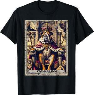 English Bulldog Tarot Card Dog T-Shirt - T-Shirt | Black