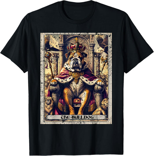 English Bulldog Tarot Card Dog T-Shirt - T-Shirt | Black