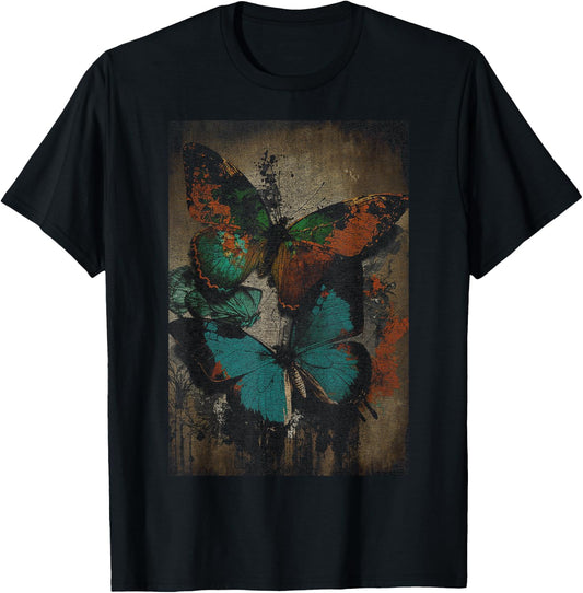 Fairy Grunge Fairycore Aesthetic Cottagecore Goth Butterfly T-Shirt - T-Shirt | Black
